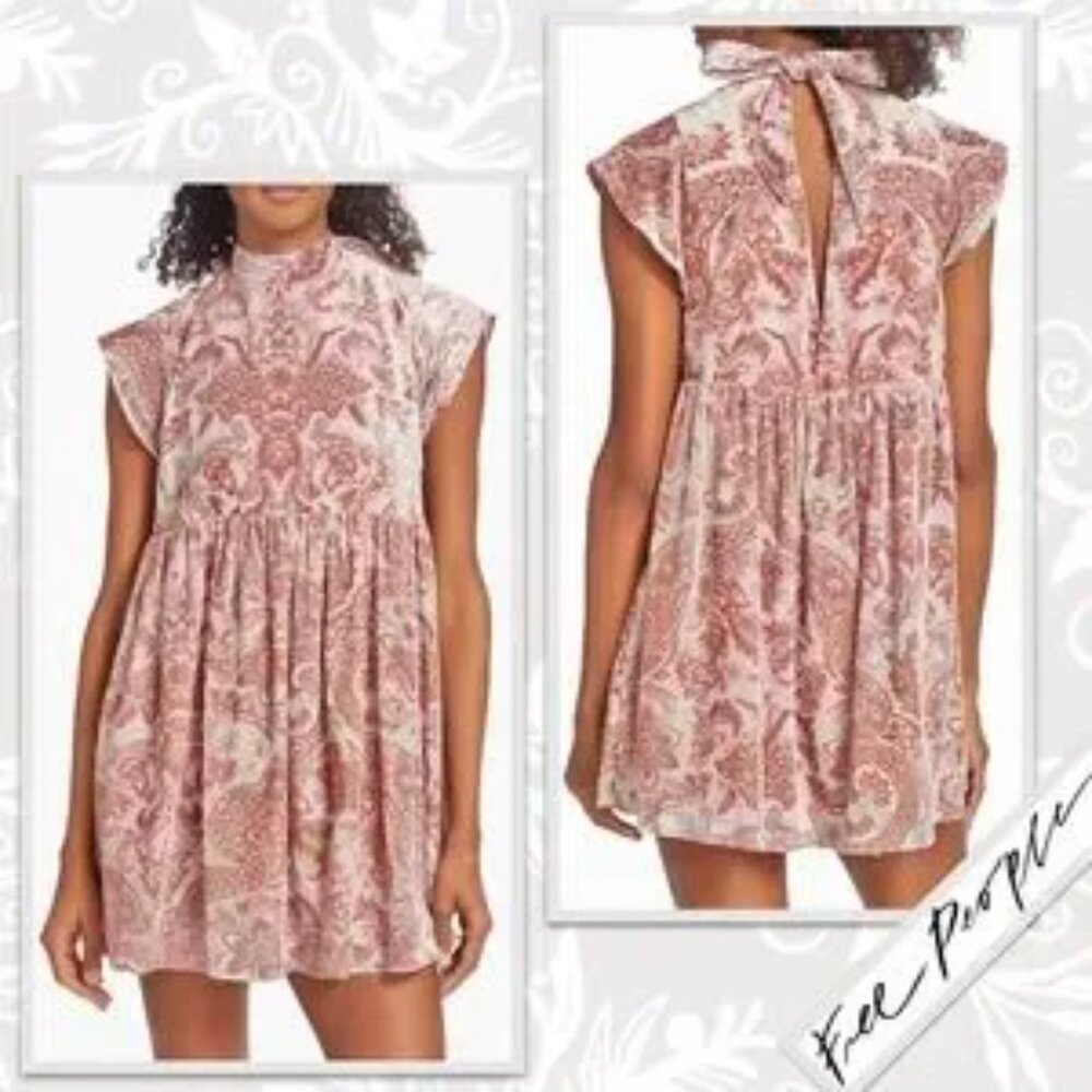 Free People All the Time Velvet Mini Dress Size:M - EUC